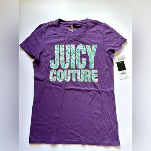 Juicy Couture Vintage Rare Night Shade Purple T-shirt Tee Small S New w/tags